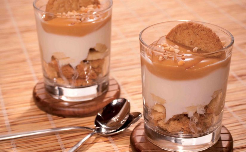 Tiramisu normand, sur son lit de sablés